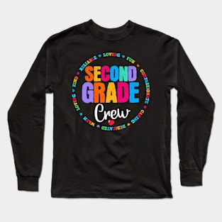 Second Grade Crew 2Nd Back To School Teacher Team Squad Long Sleeve T-Shirt